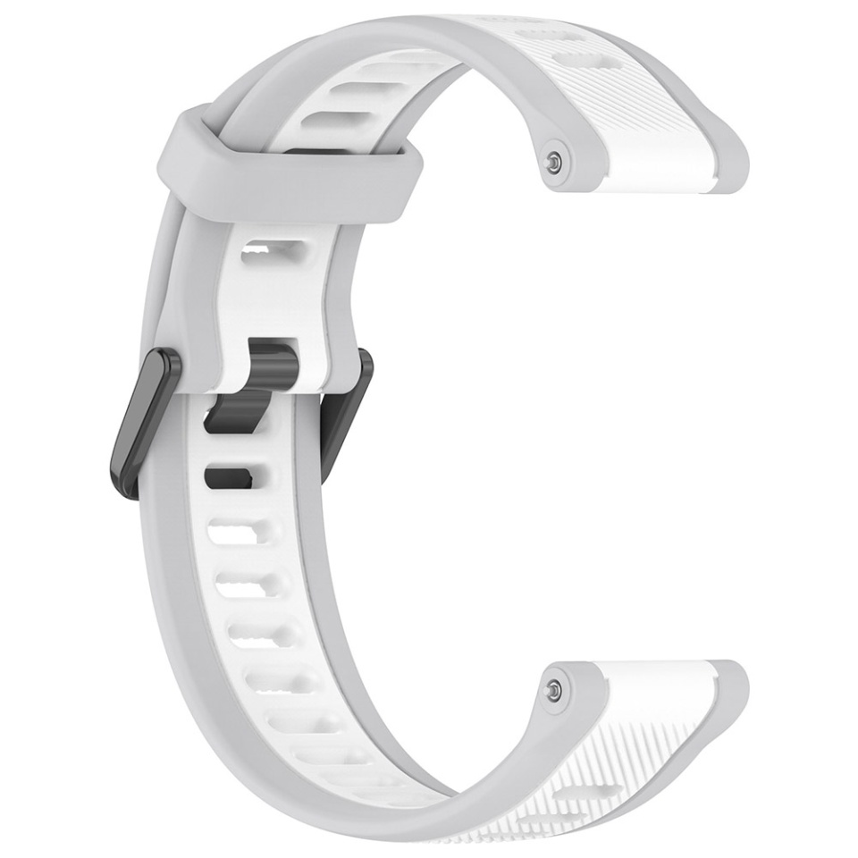 Cureas Silicon pentru Samsung Galaxy Watch 4/5/Active 2, Huawei Watch GT 3 (42mm)/GT 3 Pro (43mm), 20mm, SKDR BandPro W053 - Alb - 1 | YEO