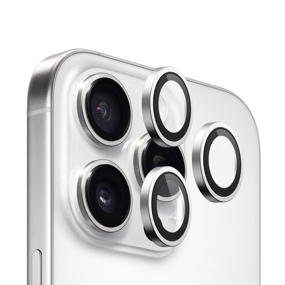 Folie Camera pentru iPhone 15 Pro /iPhone 15 Pro Max /iPhone 16 Pro /iPhone 16 Pro Max, 99 Anti-Reflective Lens Glass Blueo, Protectie camera telefon, Negru