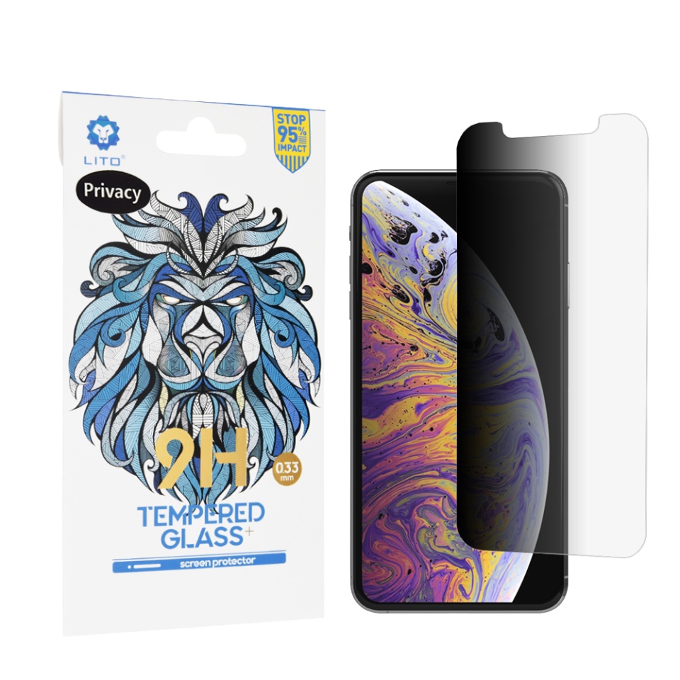 Folie de Sticla iPhone 11 Pro Max / XS Max, Claritate Maxima, Lito, 2.5D Classic Glass 9H, Privacy