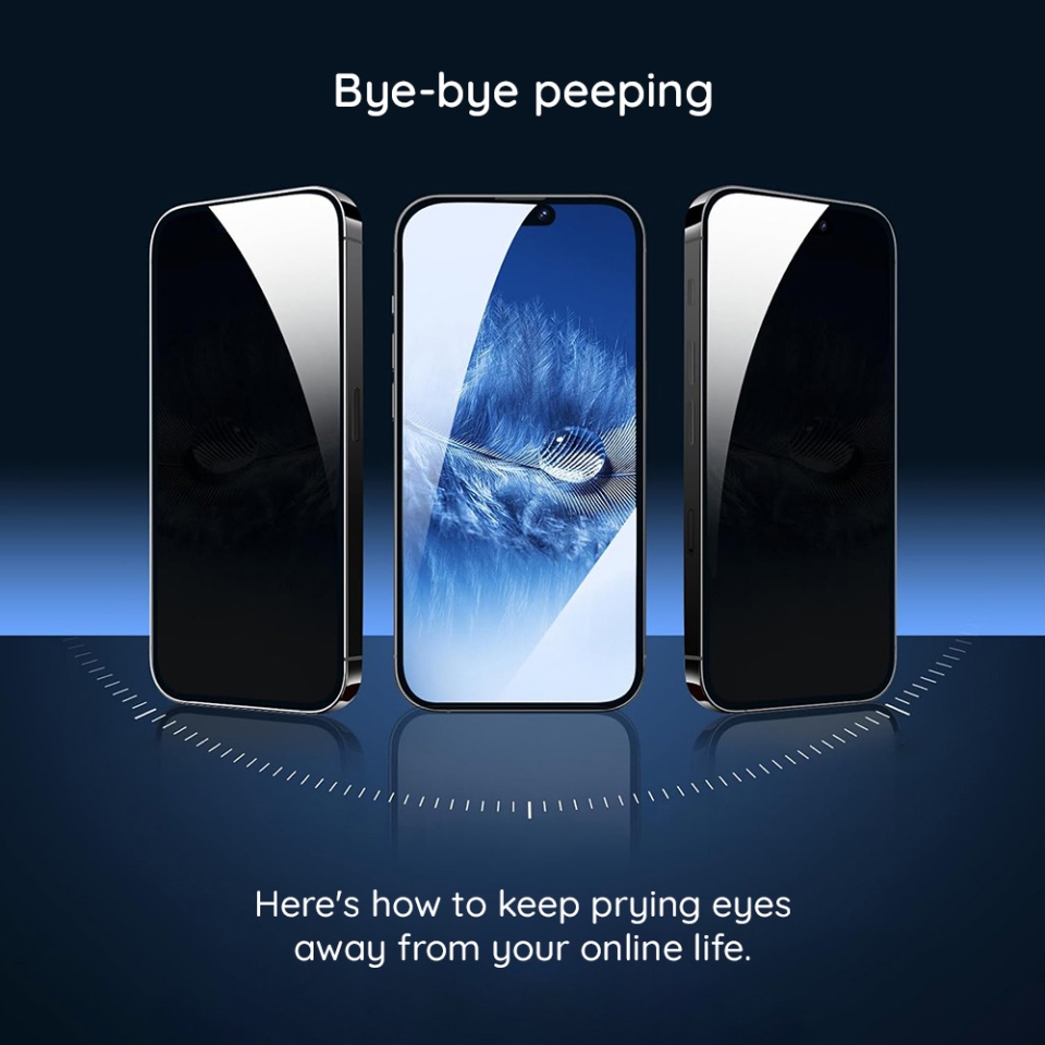 Folie de Sticla iPhone 15 Plus, Sticla Securizata, Lito, HD Pro, Privacy - 3 | YEO