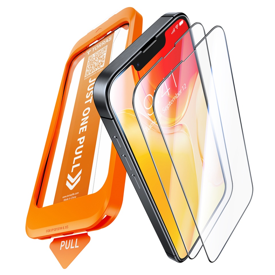 Folie de Sticla iPhone 16e, Torras, GlassGo Install Master, Transparent - 2 | YEO