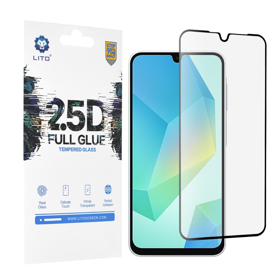 Folie de Sticla Samsung Galaxy A16 4G / Galaxy A16 5G, Claritate Maxima, Lito, 2.5D FullGlue Glass, Transparent