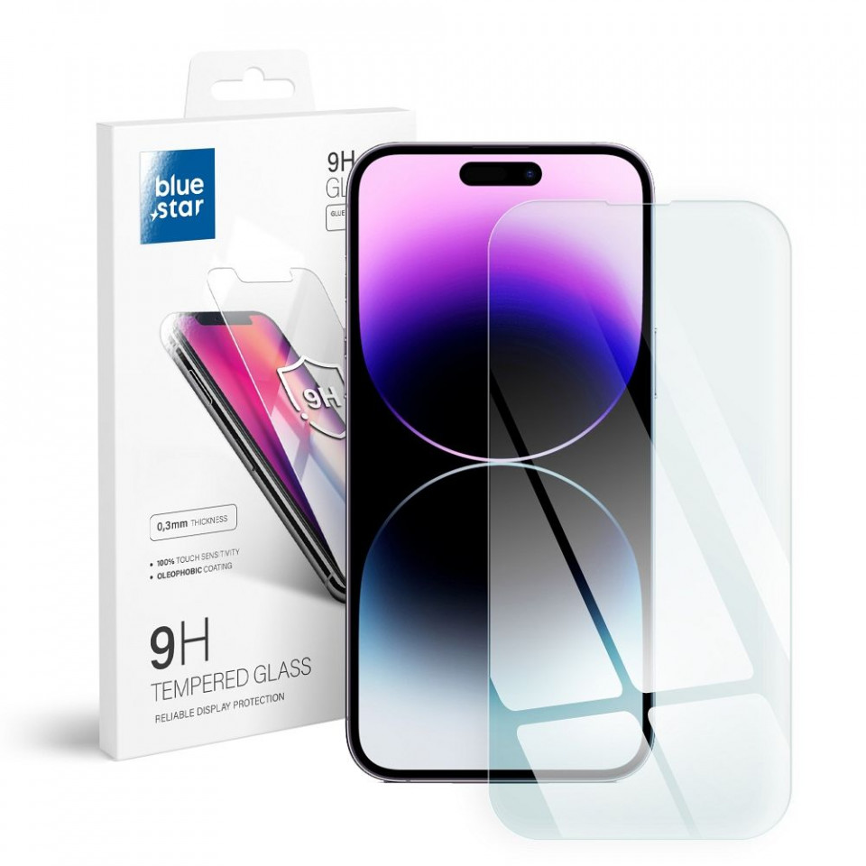 Folie iPhone 14 Pro Max din sticla, Blue Star - Transparent