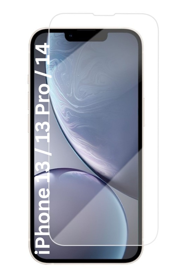 Folie pentru iPhone 13 / 13 Pro / 14, SKYDDAR INNOVATION, Protectie 9H, 0.3mm, Clear Vision, set cu sticker, Transparent