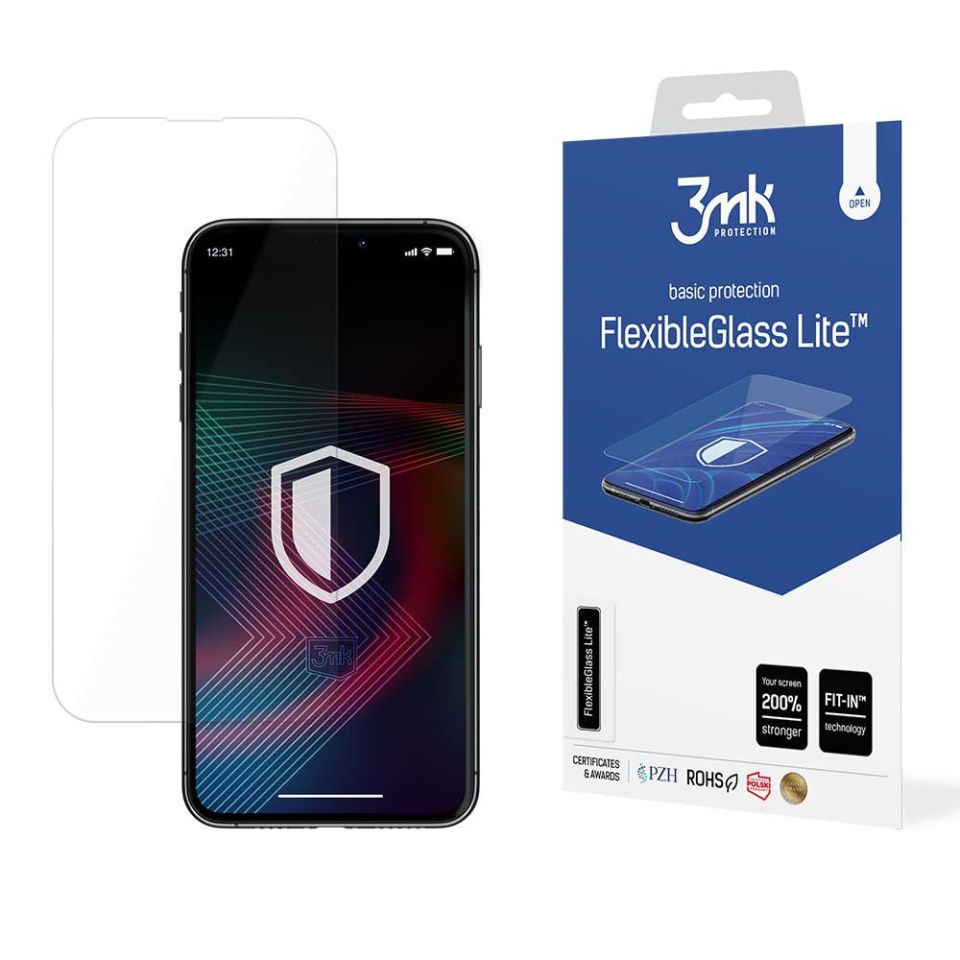 Folie pentru iPhone 14 / 14 Pro din silicon, 3mk FlexibleGlass, Transparent