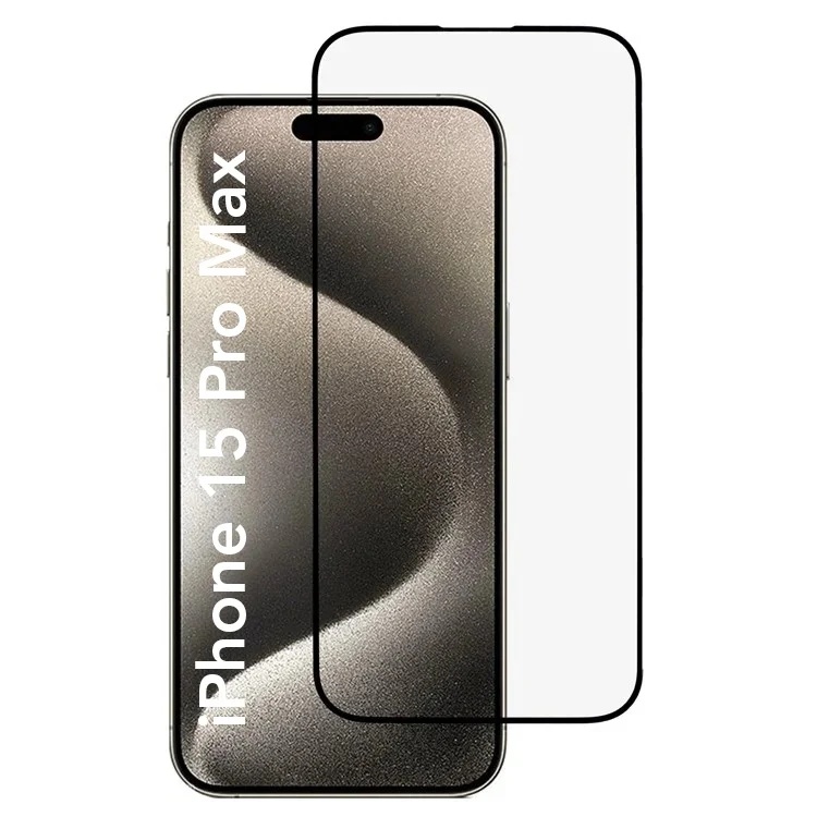 Folie pentru iPhone 15 Pro Max, SKYDDAR INNOVATION, Sticla Securizata, Ultra HD, Protectie 111D, Montare Simplă, Transparent, set cu sticker