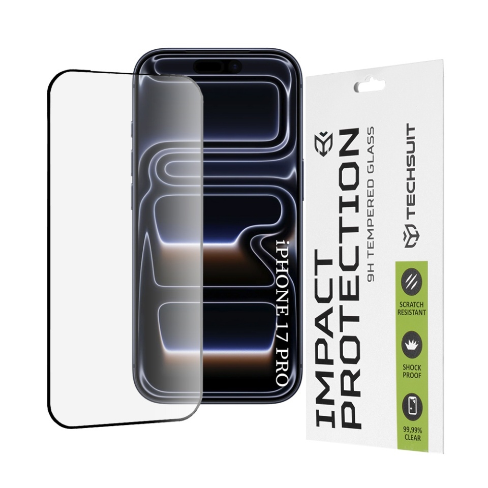 Folie pentru iPhone 17 Pro, SKYDDAR INNOVATION, Sticla Securizata, Ultra HD, Protectie 111D, Montare Simplă, set cu sticker, Transparent