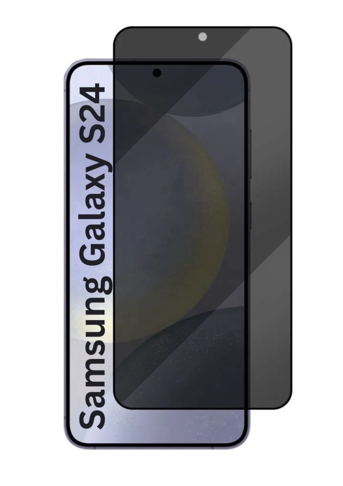 Folie pentru Samsung Galaxy S24 / Galaxy S25, Anti-spy Ultra HD, Protectie 9H, Montare Simplă, 111D, Privacy, set cu sticker