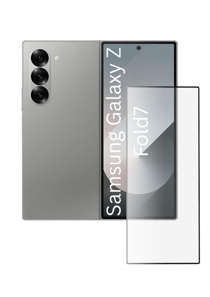 Folie pentru Samsung Galaxy Z Fold7, SKYDDAR INNOVATION, Sticla Securizata, Ultra HD, Protectie 111D, Montare Simplă, set cu sticker, Transparent