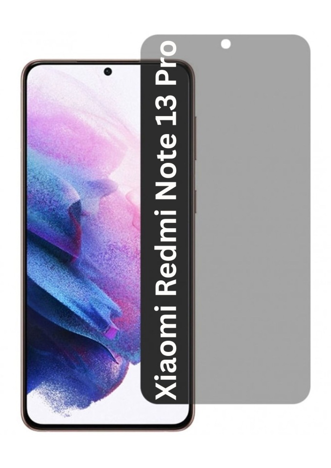 Folie pentru Xiaomi Redmi Note 13 Pro 4G / Poco M6 Pro 4G, Anti-spy Ultra HD, Protectie 9H, Montare Simplă, 111D, Privacy, set cu sticker