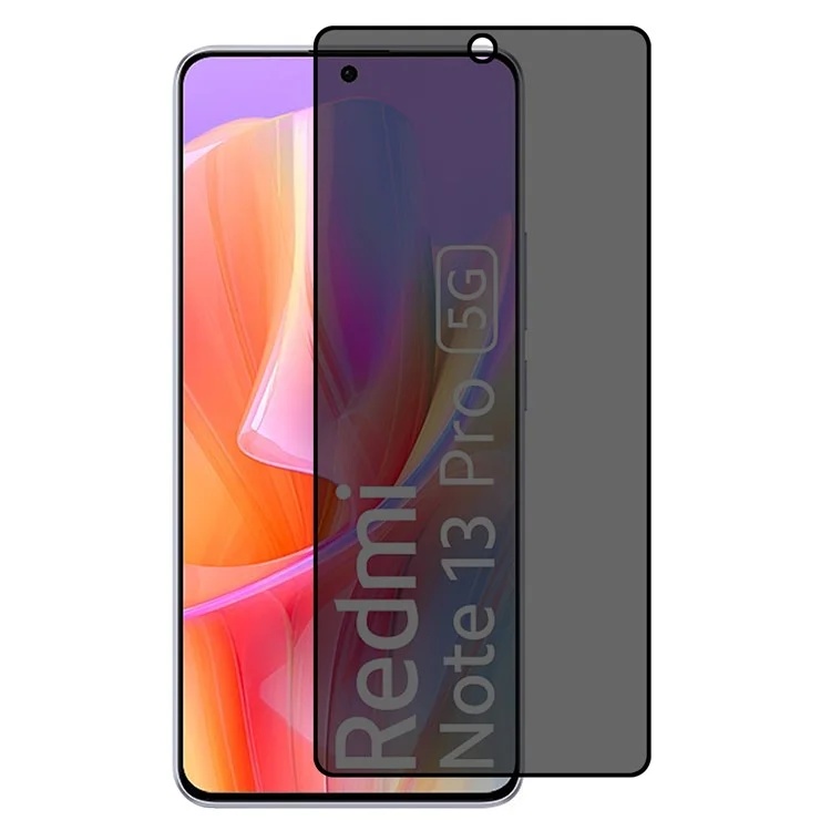 Folie pentru Xiaomi Redmi Note 13 Pro 5G / Poco X6, Anti-spy Ultra HD, Protectie 9H, Montare Simplă, 111D, Privacy, set cu sticker