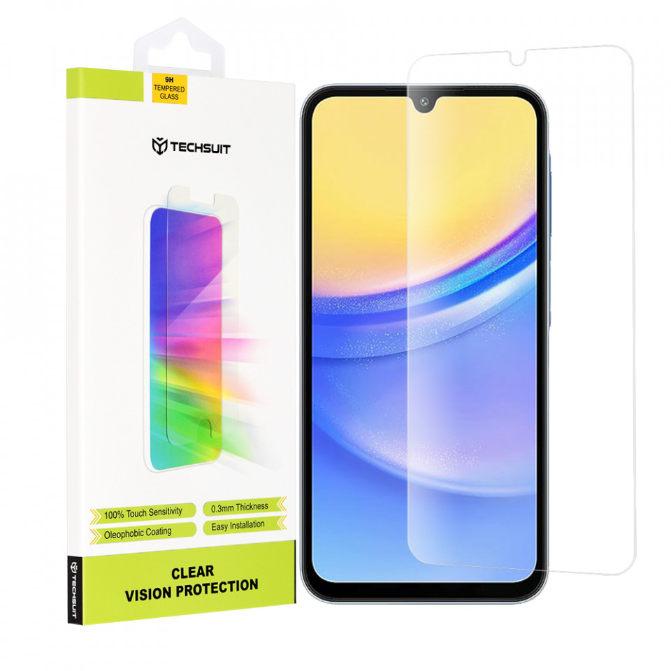 Folie Samsung Galaxy A15 4G / A15 5G / A24 / A25 5G, Techsuit Clear Vision Glass - Transparent