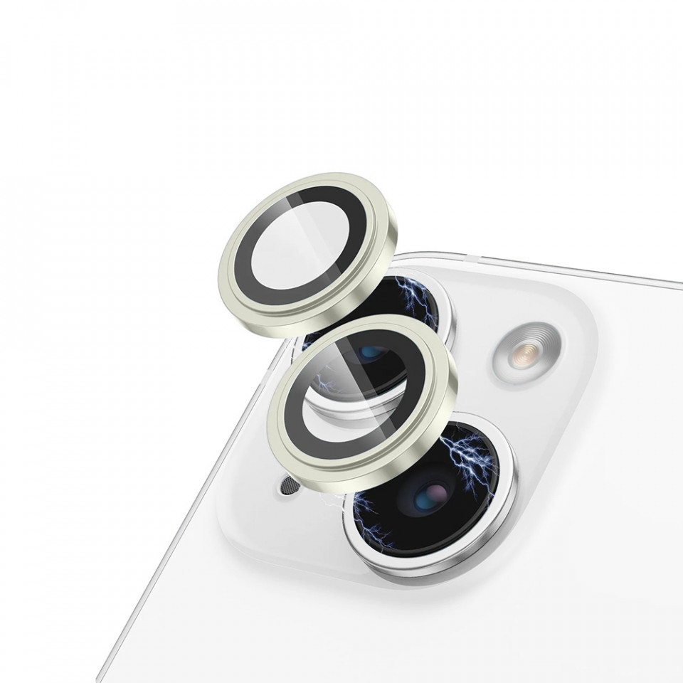 Folie Sticla Camera iPhone 15 / 15 Plus, Lito S+ Camera Glass Protector - Galben