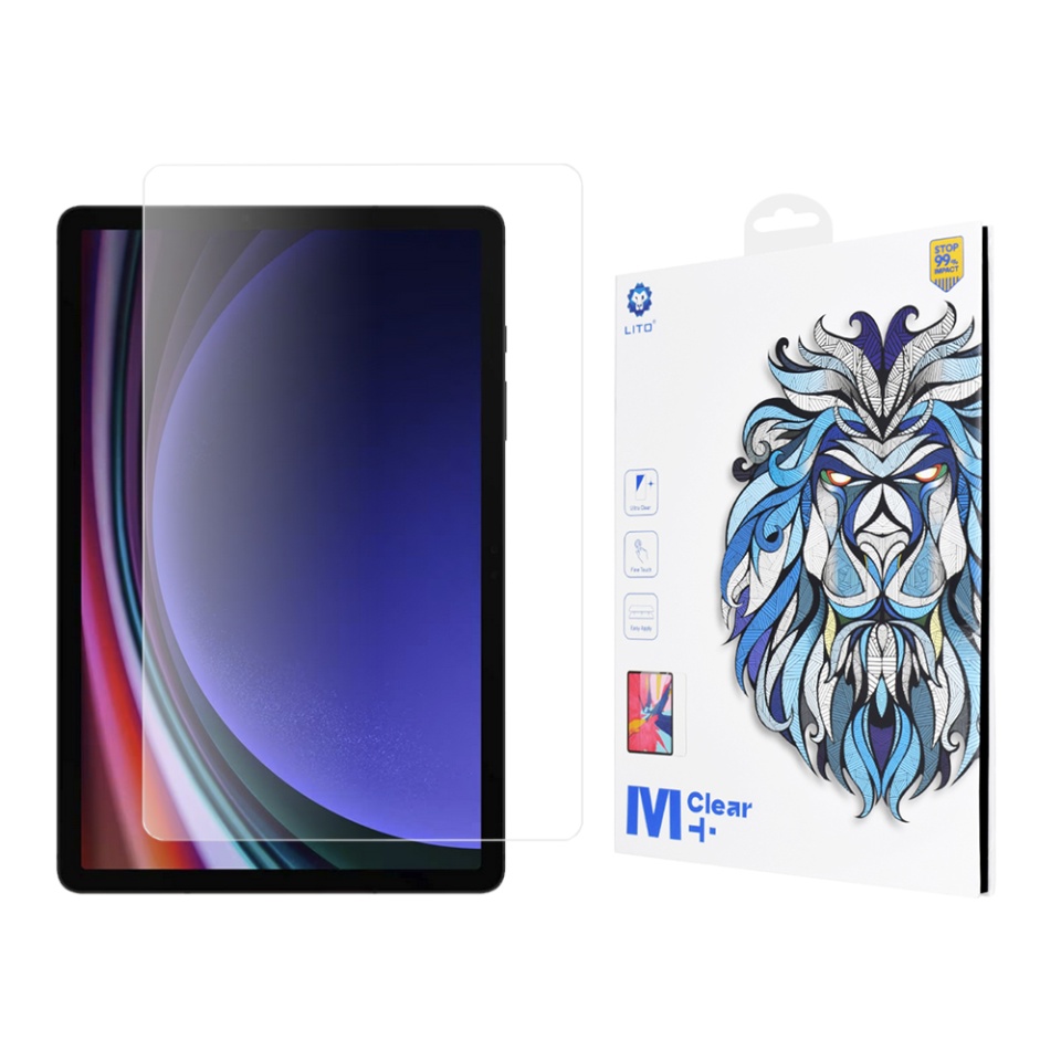 Folie sticla pentru Samsung Galaxy Tab S9 Plus / Tab S9 FE Plus, Claritate si Protectie Maxima, 0.33mm, Strat Oleofobic Anti-Amprenta, SKDR 3D Tab Glass - Transparent