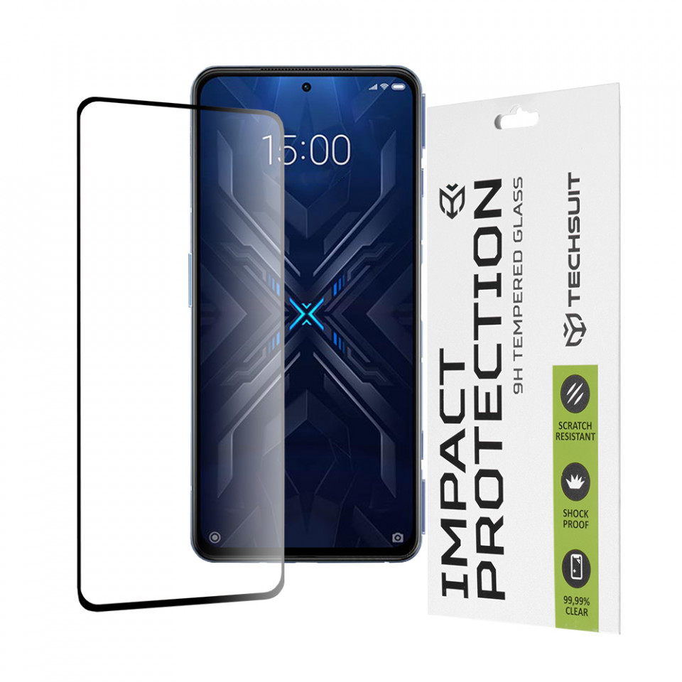 Folie Xiaomi Black Shark 4, ce acopera tot ecranul 111D, Techsuit - Negru