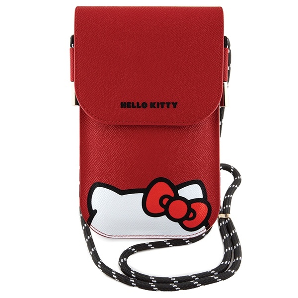 Geanta Hello Kitty, Piele Ecologica, Hiding Kitty Cord, Rosu - 1 | YEO