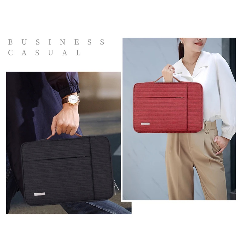 Geantă Laptop pentru Dispozitive de 13-14 inch, Interior Moale pentru Protecție, CanvasArtisan Handbag (K28-20) - Gri - 3 | YEO