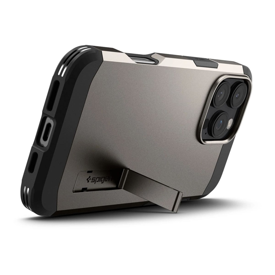 Husa Antisoc iPhone 16 Pro Max, Spigen Tough Armor - Cenusiu - 3 | YEO