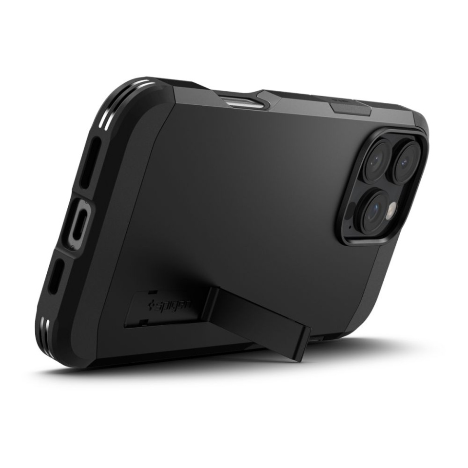 Husa Antisoc iPhone 16 Pro, Spigen Tough Armor - Negru - 3 | YEO
