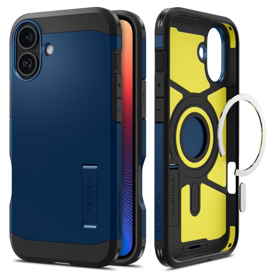Husa Antisoc iPhone 16, Spigen Tough Armor - Bleu - 1 | YEO