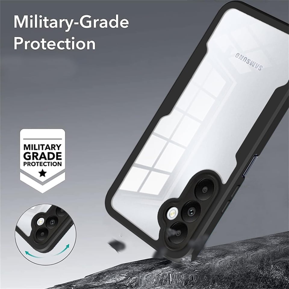 Husa + Folie pentru Samsung Galaxy A05s, SKYDDAR INNOVATION, [Pachet 360°] ColorVerse, set cu sticker, Negru - 5