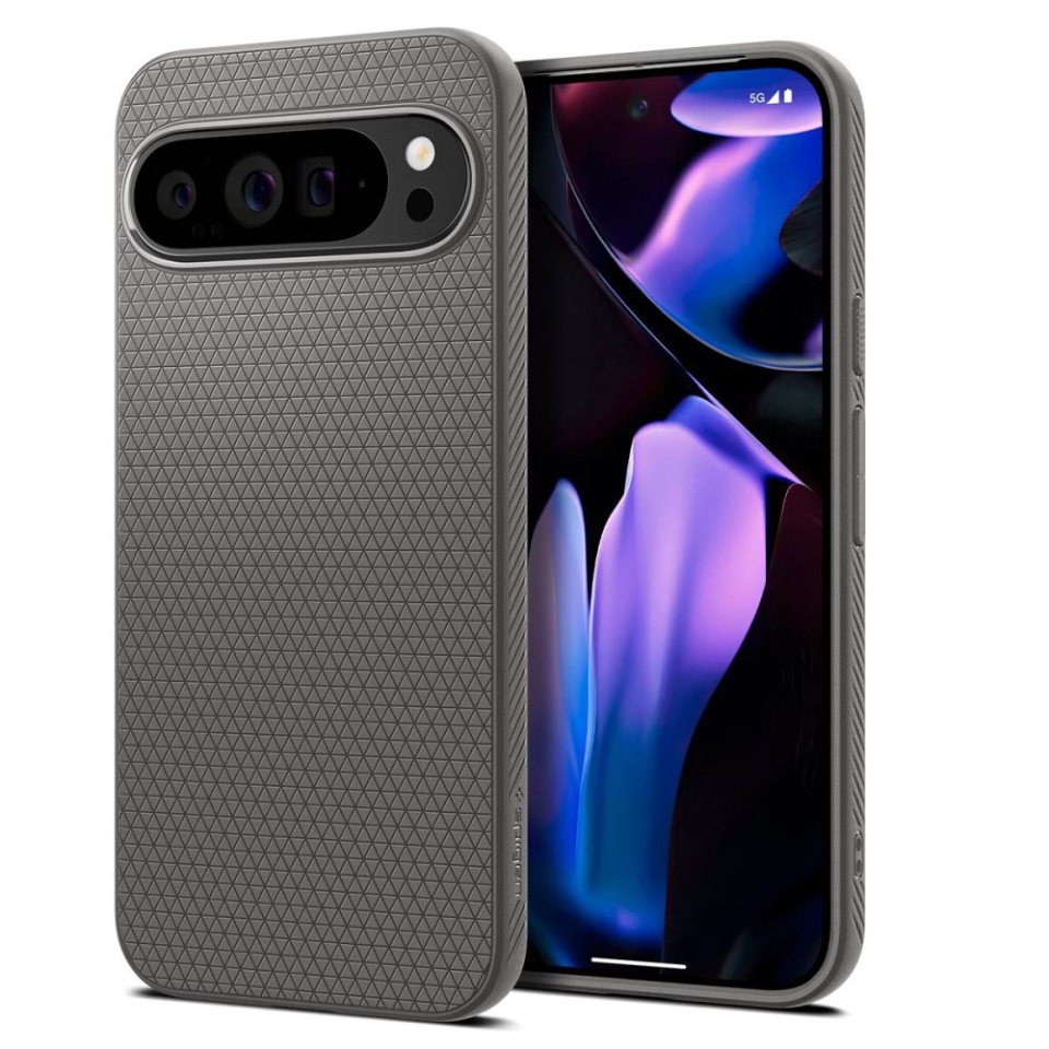Husa Google Pixel 9 Pro XL flexibila, Spigen Liquid Air - Cenusiu