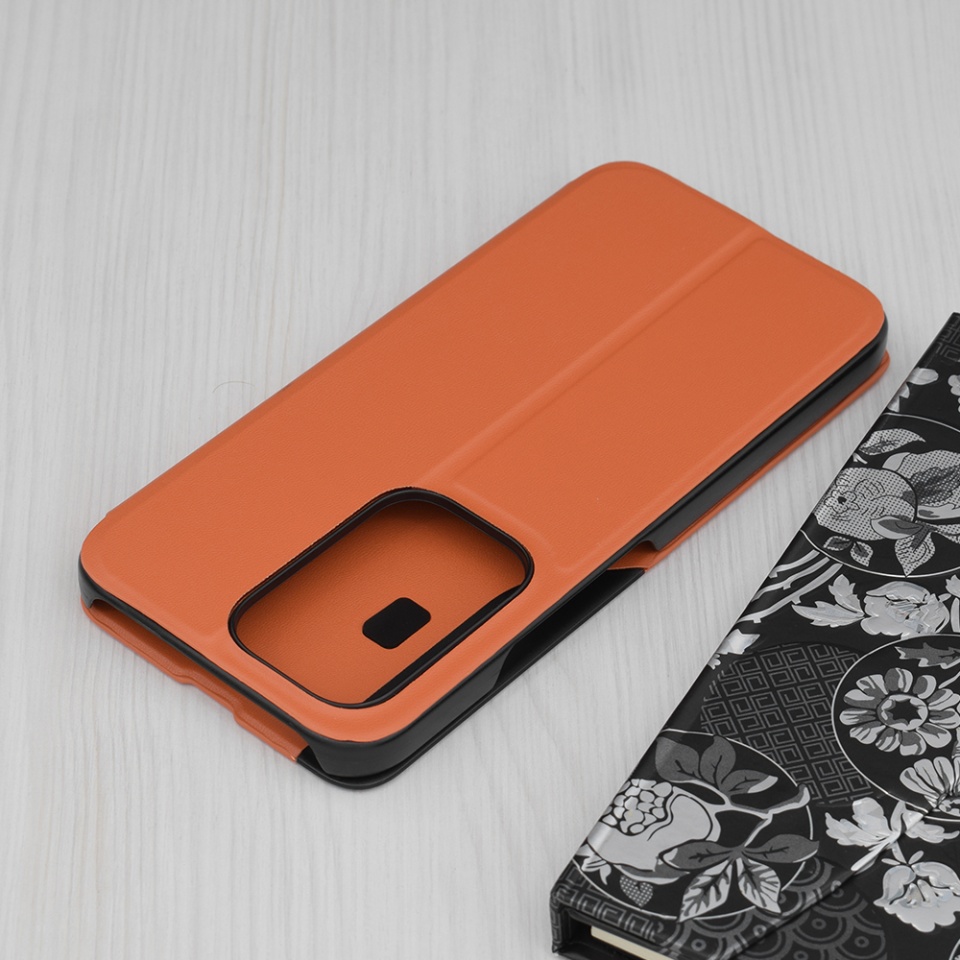Husa Honor 200 Lite tip carte, Skyddar Eco View Leather - Portocaliu - 1 | YEO