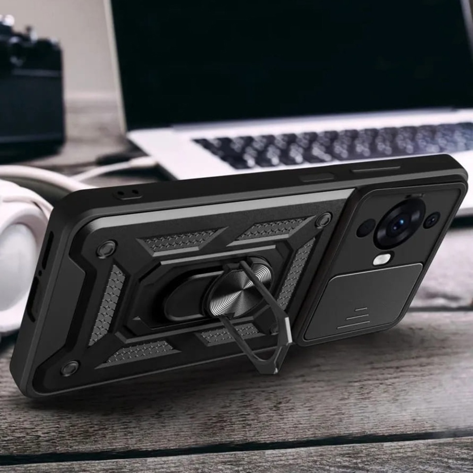 Husa Huawei nova 11 / nova 12s cu inel magnetic si protectie camera Skyddar CamShield - Negru - 3 | YEO