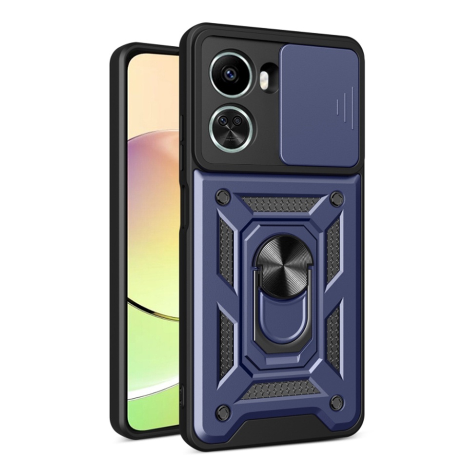 Husa Huawei nova 11 SE / nova 12 SE cu inel magnetic si protectie camera Skyddar CamShield - Albastru