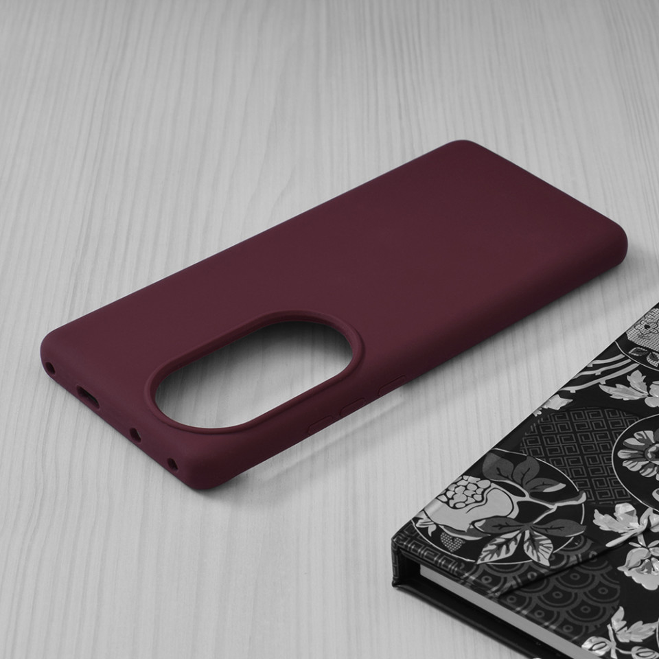 Husa Huawei P50 Pro din silicon moale, Techsuit Soft Edge - Plum Violet - 3 | YEO