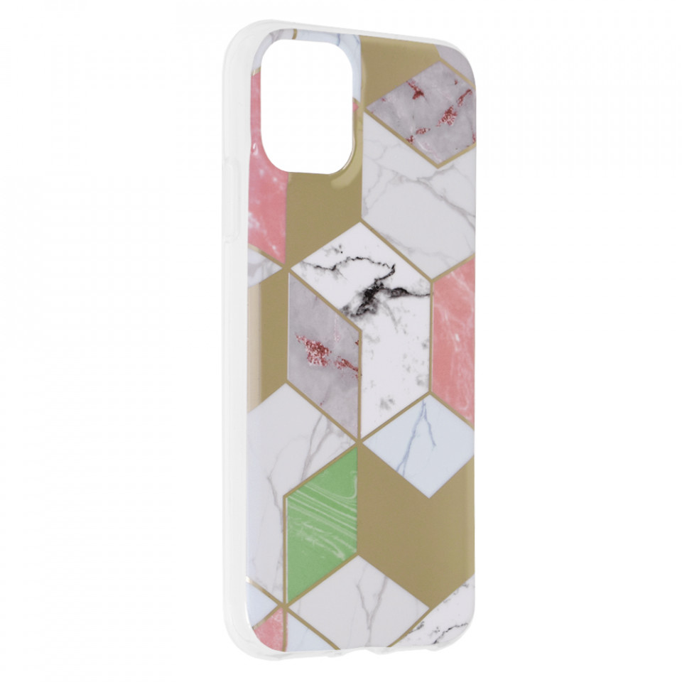 Husa iPhone 11 Marble Series, Techsuit - Purple Hex - 1 | YEO