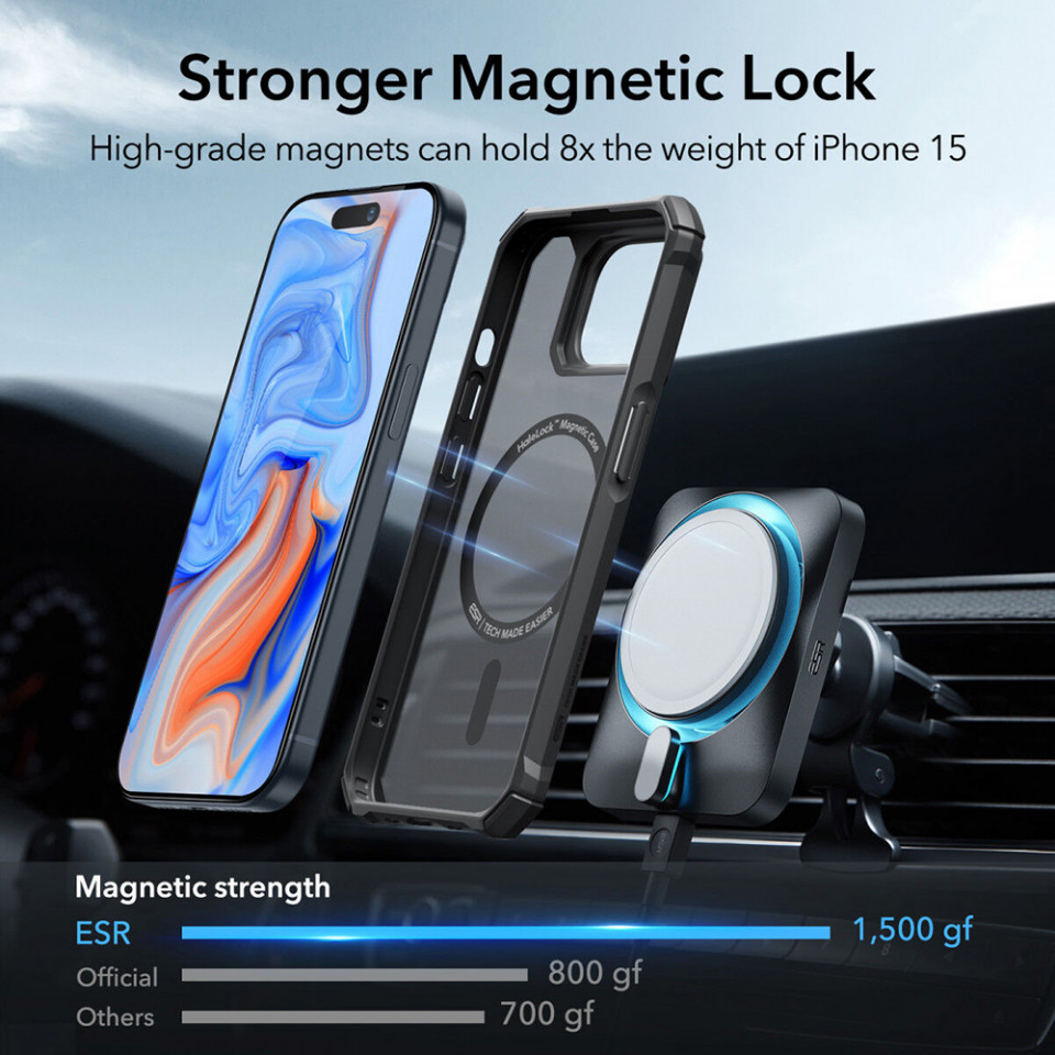 Husa iPhone 15 Plus, Air Armor ESR - Negru - 2 | YEO