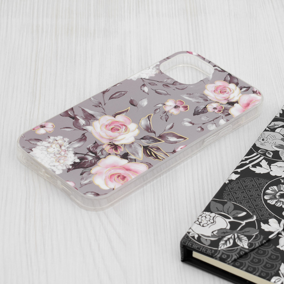 Husa iPhone 15 Plus Marble Series, Techsuit - Bloom of Ruth Gray - 2 | YEO