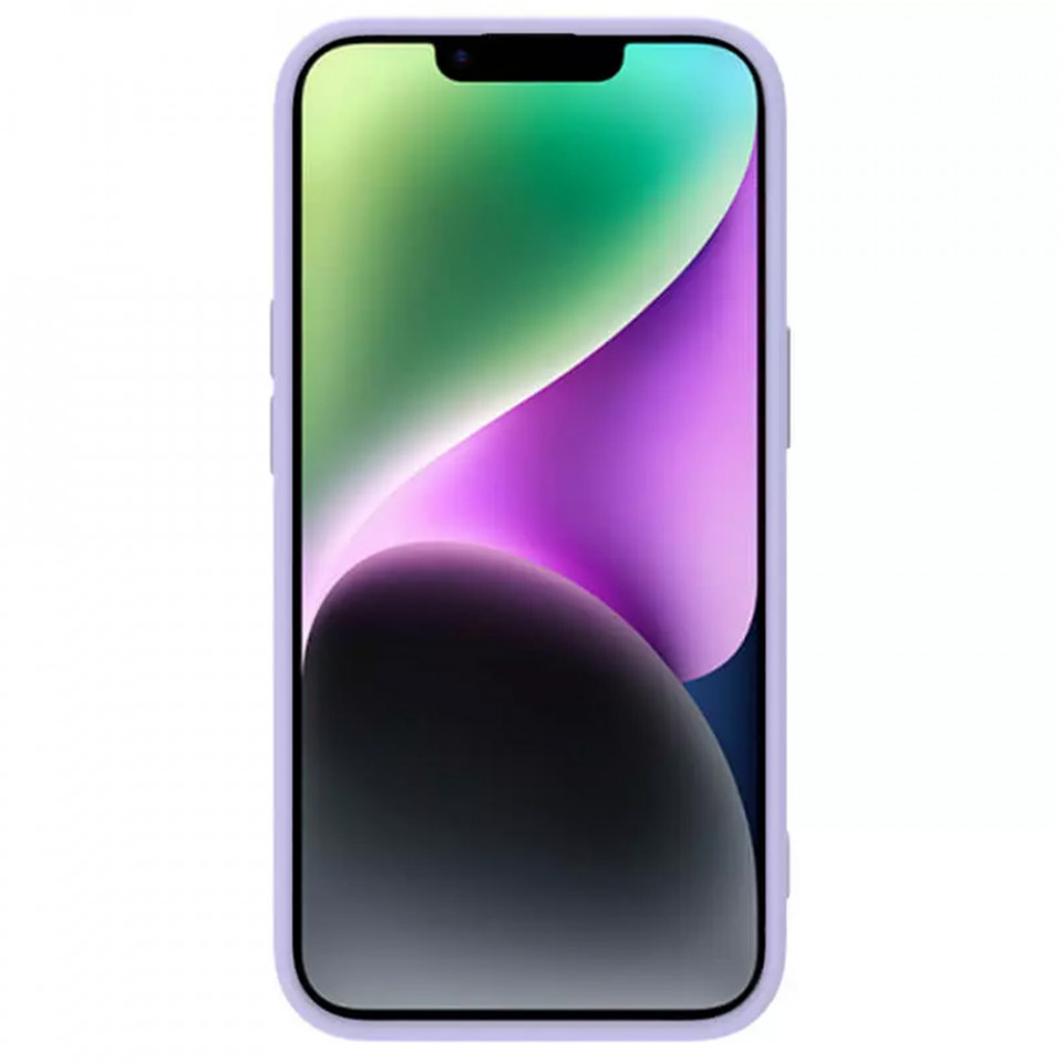 Husa iPhone 15 Plus, Nillkin CamShield Silky MagSafe Silicone - Misty Purple - 2 | YEO