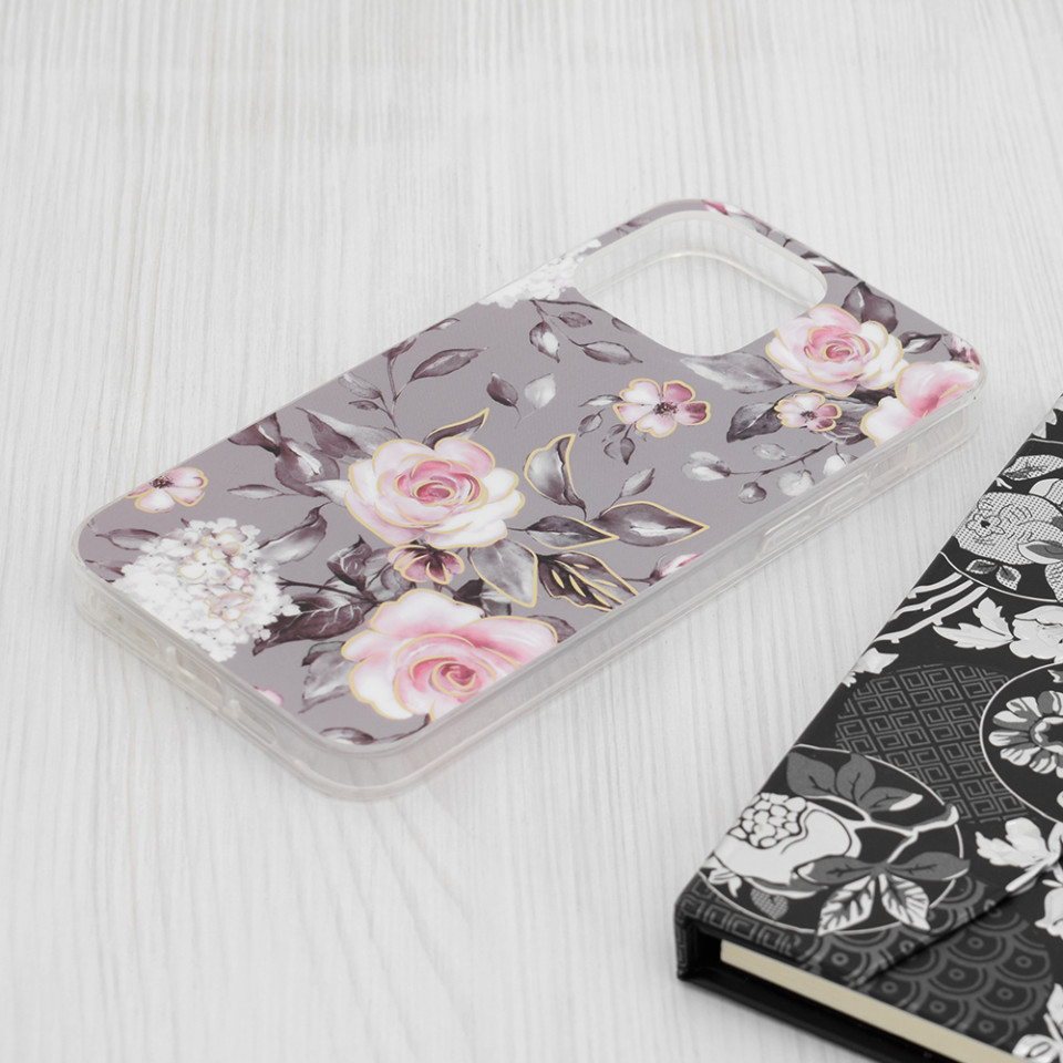 Husa iPhone 15 Pro Max Marble Series, Techsuit - Bloom of Ruth Gray - 2 | YEO