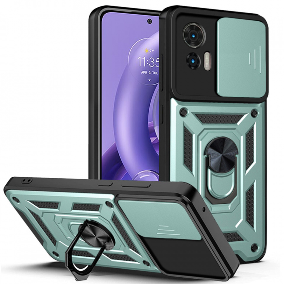 Husa Motorola Edge 30 Neo cu inel magnetic si protectie camera Skyddar CamShield - Mint