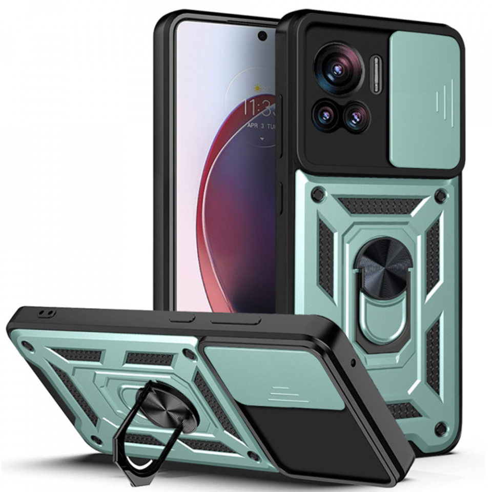 Husa Motorola Edge 30 Ultra cu inel magnetic si protectie camera Skyddar CamShield - Mint