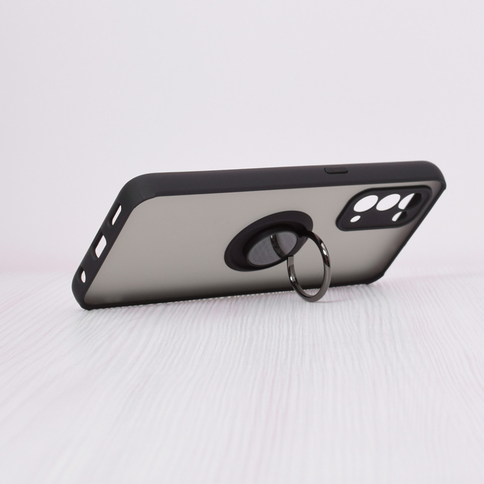 Husă Oppo Reno5 5G / Find X3 Lite 5G SKYDDAR Glinth+ cu Inel Rotativ 360°, Compatibilitate Magnetică, Absorbție Șocuri, Design Subțire și Elegant - Negru - 2 | YEO