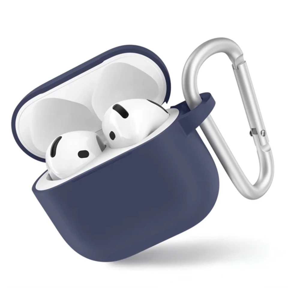 Husa pentru AirPods 4 din silicon moale, Blueo Liquid Silicone, Albastru