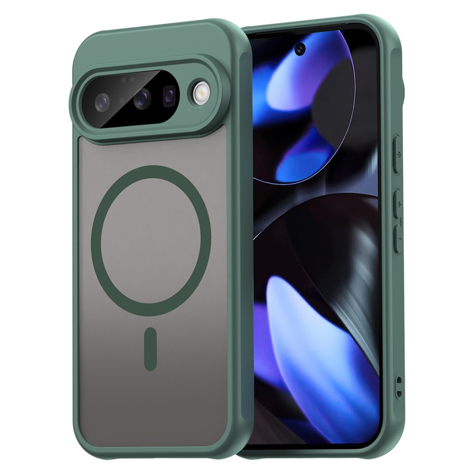 Husa pentru Google Pixel 10, SKYDDAR INNOVATION, HaloFrost MagSafe II, Antisoc, set cu sticker, Verde