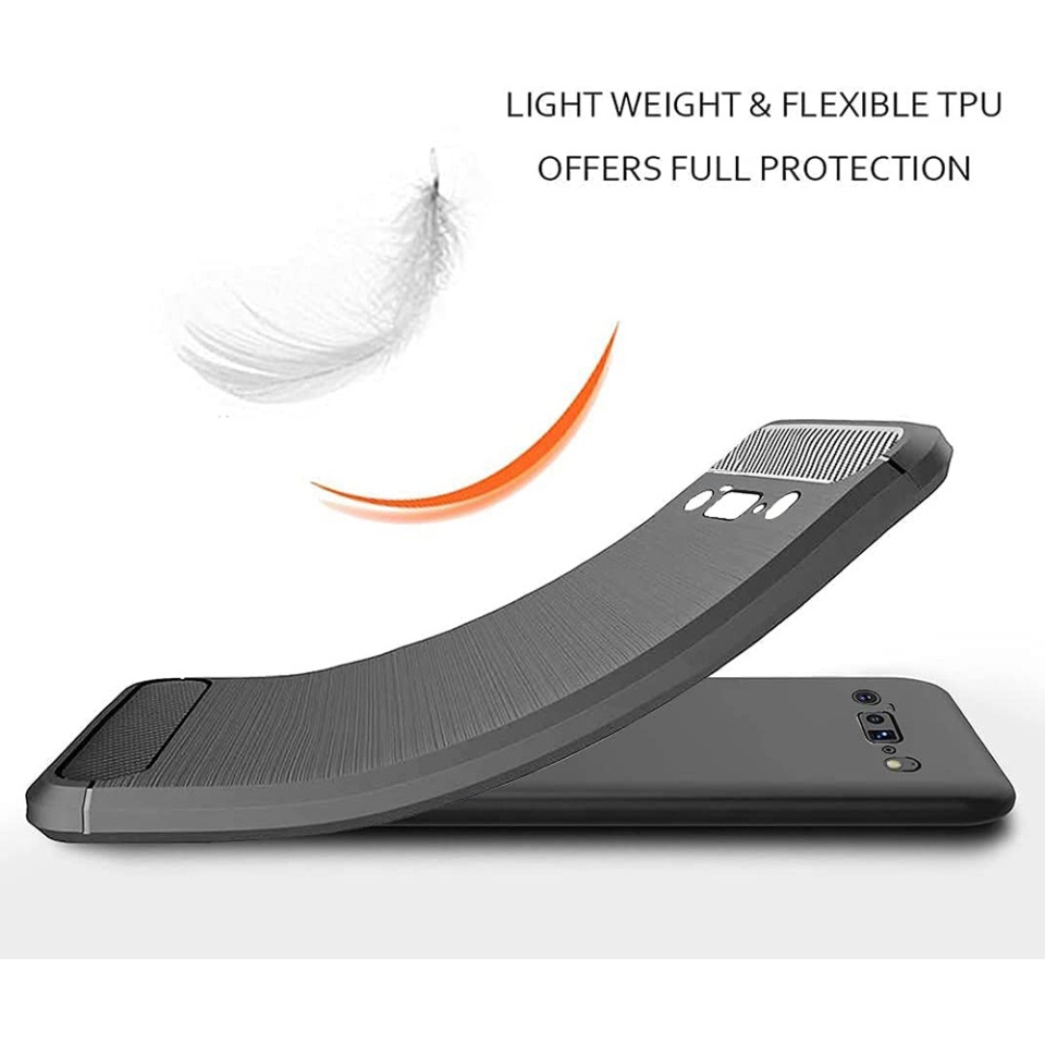 Husa pentru Google Pixel 6 Pro, SKYDDAR INNOVATION, Carbon Silicone, din Silicon Slim, cu textura Fibra Carbon, set cu sticker, Negru - 1 | YEO