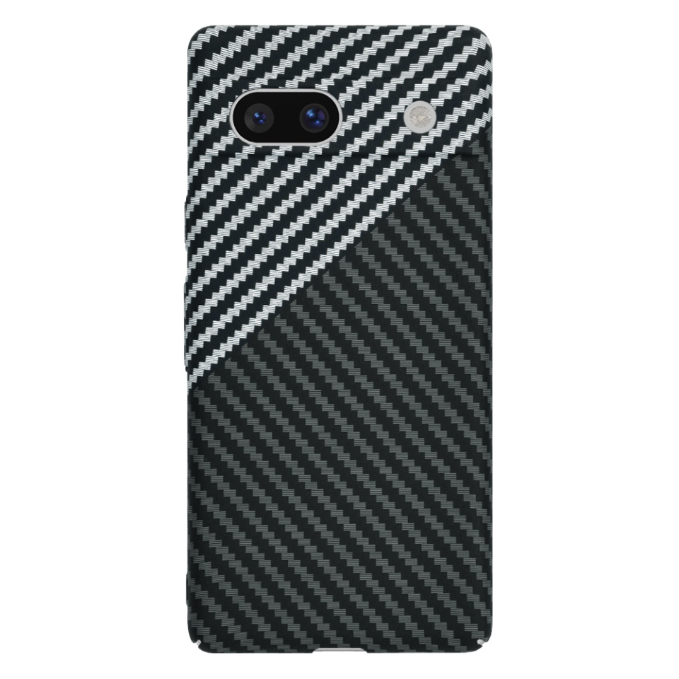 Husa pentru Google Pixel 7a, Finisaj Premium cu Textura de Carbon, Design Elegant, SKDR CarbonFlex - Gri - 2 | YEO