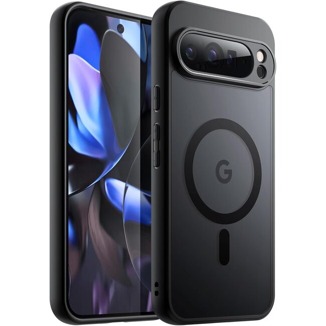 Husa pentru Google Pixel 9 Pro, ce Absoarbe Cele mai Aspre Socuri, Skyddar Frosted - Negru