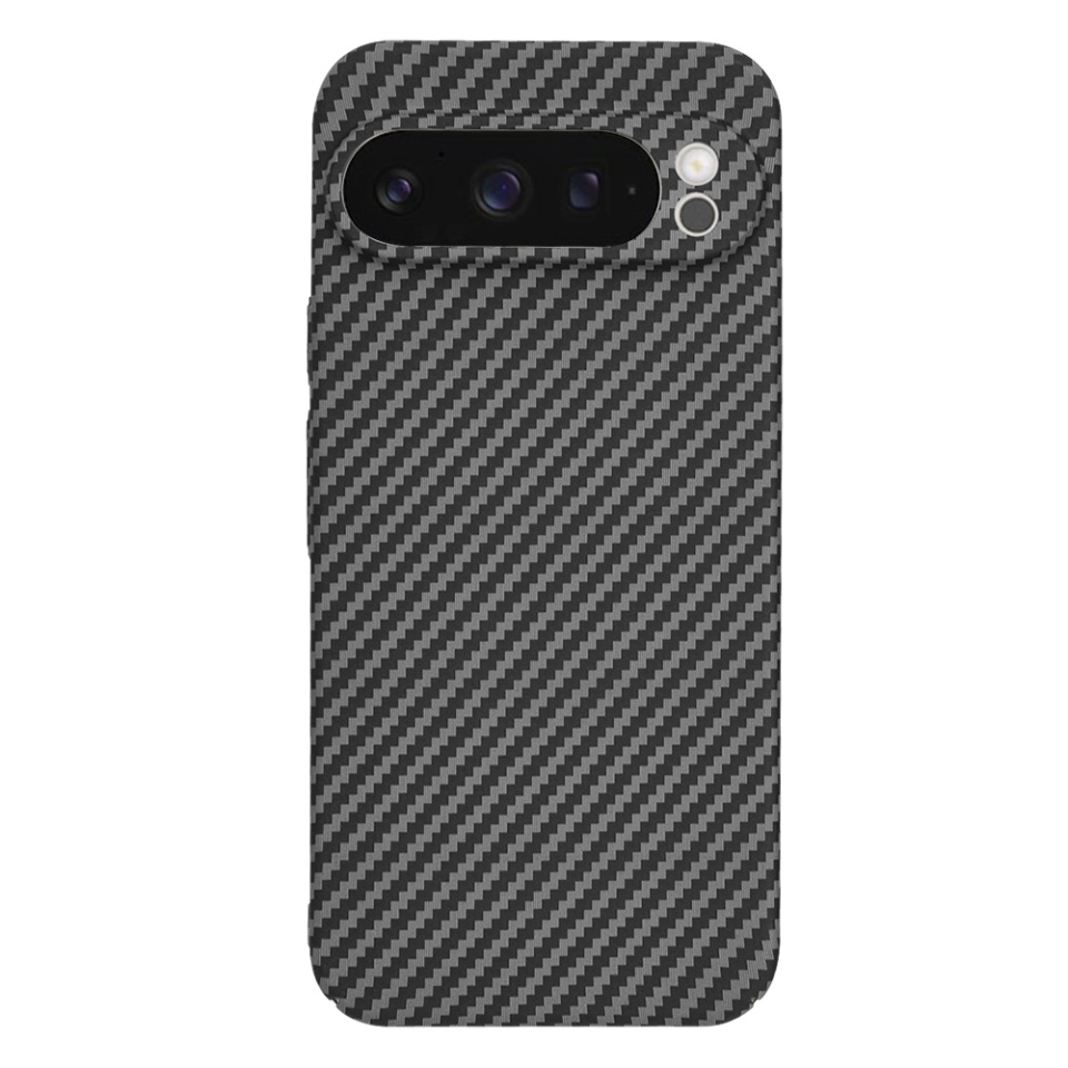 Husa pentru Google Pixel 9 Pro XL, Finisaj Premium cu Textura de Carbon, Design Elegant, SKDR CarbonFlex - Negru - 3 | YEO