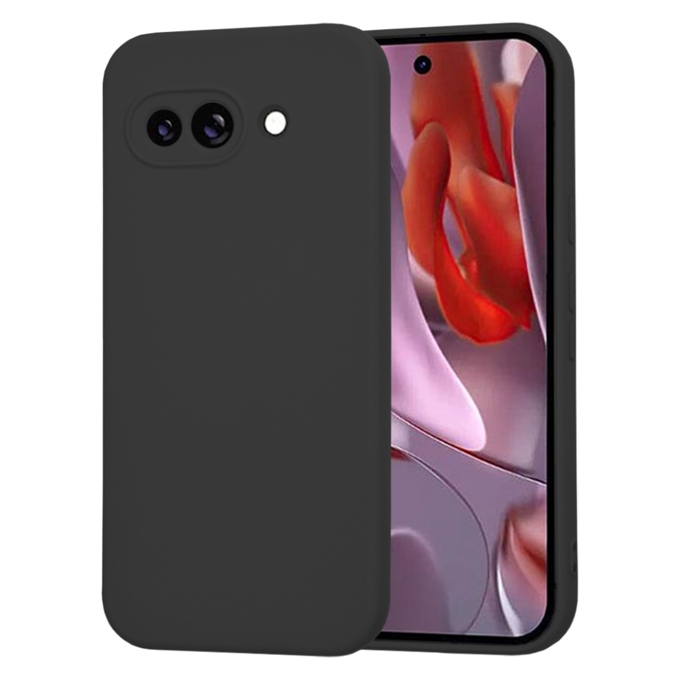 Husa pentru Google Pixel 9a din Silicon Catifelat, Protectie Premium, Skyddar SoftElegance - Negru