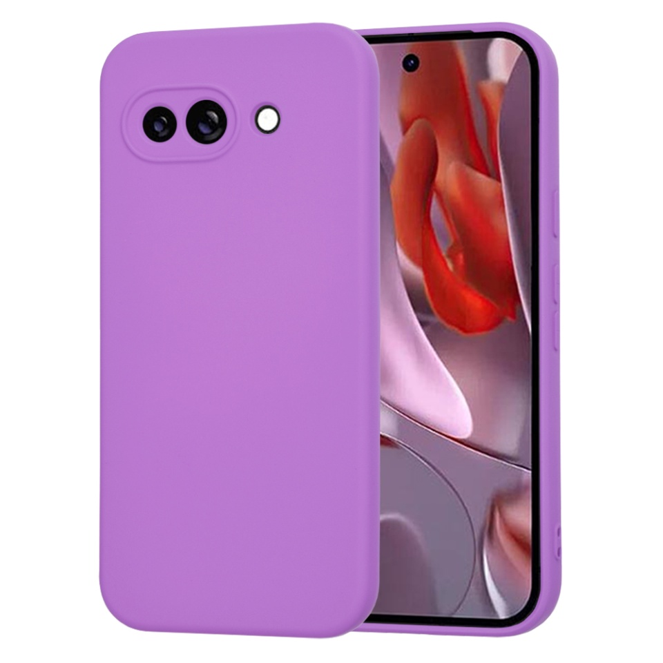 Husa pentru Google Pixel 9a din Silicon Catifelat, Protectie Premium, Skyddar SoftElegance - Mov