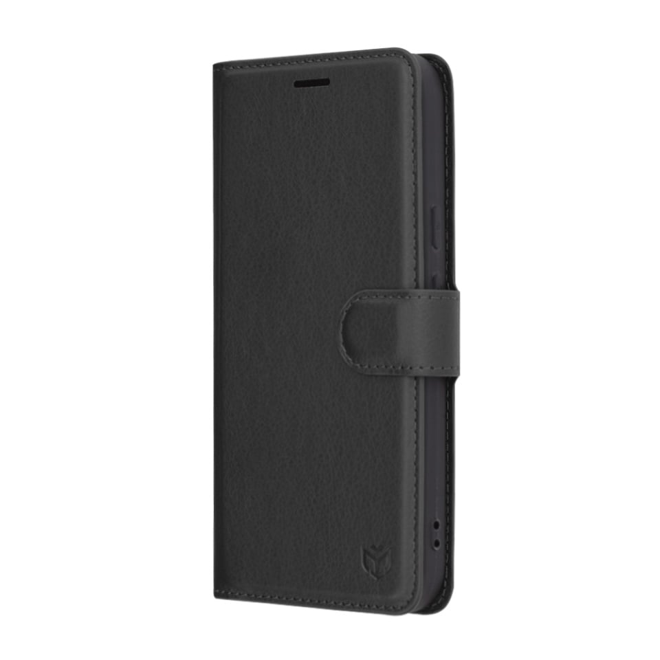 Husa pentru Google Pixel 9a, SKYDDAR INNOVATION, Leather Folio tip Carte, cu Portofel Interior, Finisaje Premium, set cu sticker, Negru - 3 | YEO