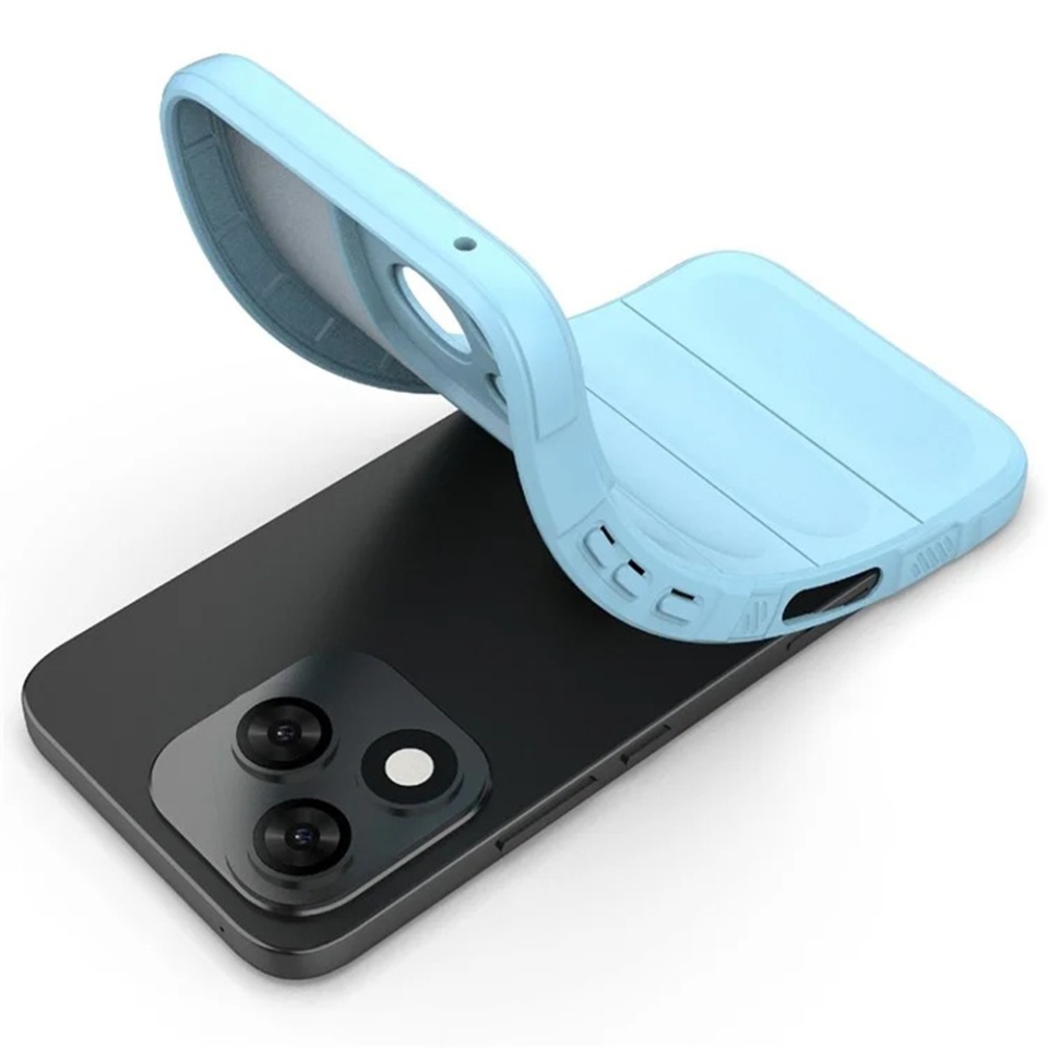Husa pentru Honor 400 Lite, SKYDDAR INNOVATION, Magic Shield, din Silicon Mat, set cu sticker, Bleu - 2 | YEO