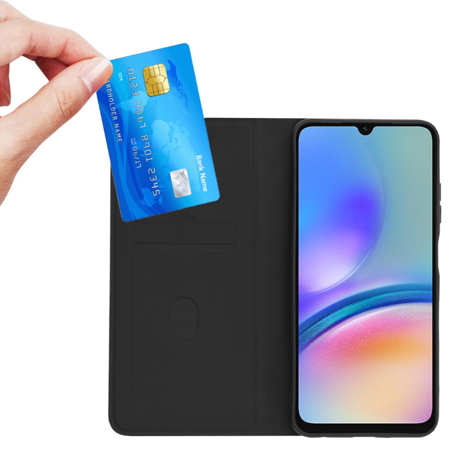 Husa pentru Honor 400 Lite, SKYDDAR INNOVATION, Magskin Book, tip Carte cu Portofel Interior, Negru, set cu sticker - 1 | YEO