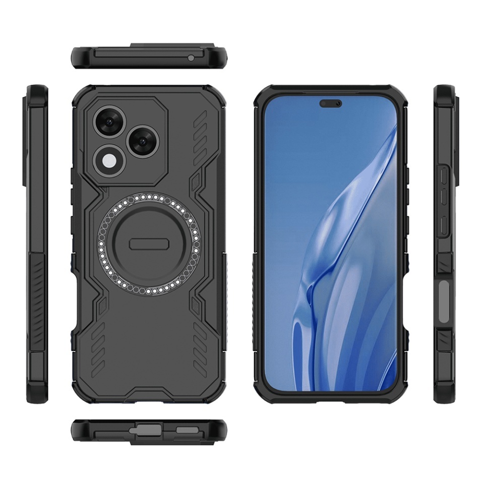 Husa pentru Honor 400 Lite, SKYDDAR INOVATION, ArmorMag, Magsafe, set cu sticker, Negru - 3 | YEO
